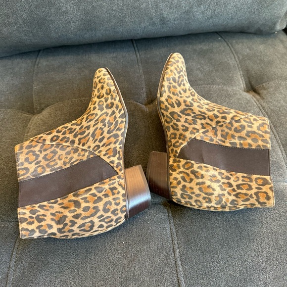 Golden Goose Dana Leopard Brown Boots Ankle Low Heel Booties - Picture 7 of 14